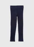 Girls Navy Ribbed Leggings (7-15yrs) - Age 7 Years Image 1