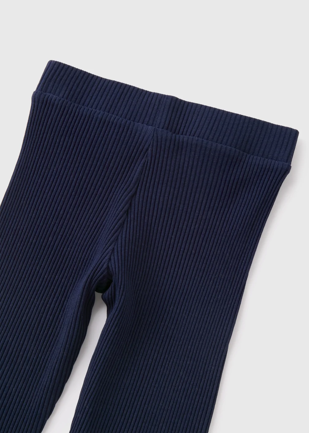 Girls Navy Ribbed Leggings (7-15yrs) - Age 7 Years Image 2