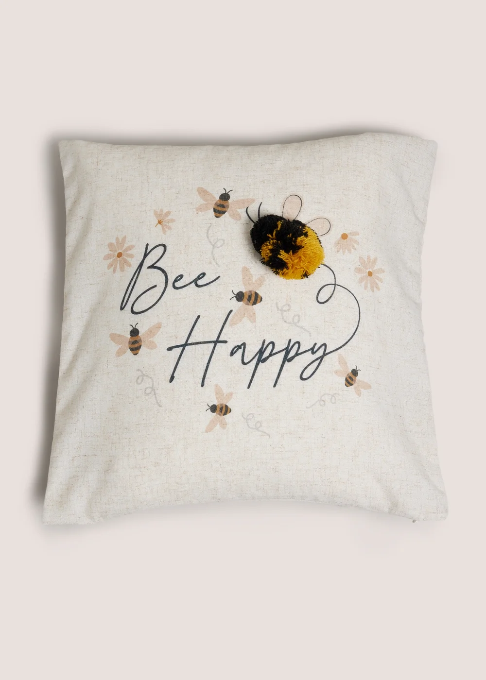 Cream Bee Happy Cushion Image 1