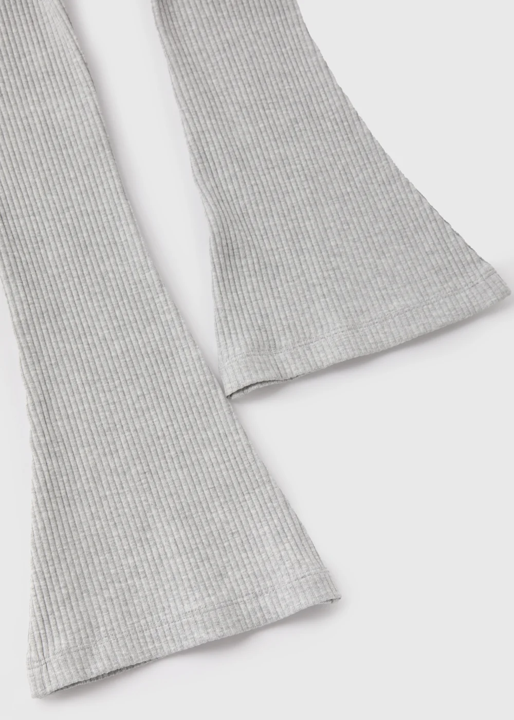 Girls Grey Ribbed Flared Leggings (7-15yrs) - 8 Yrs Image 2