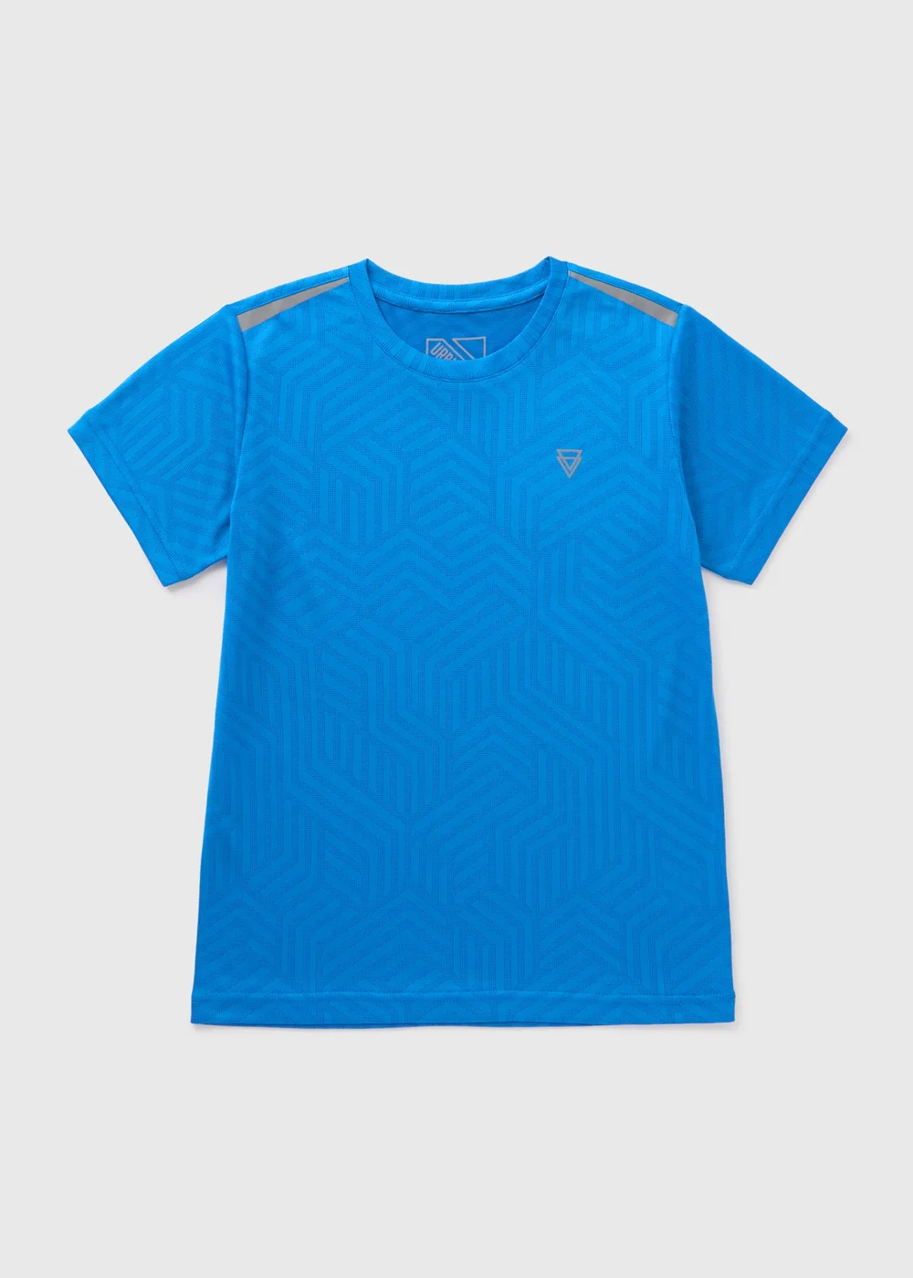 Boys Blue Jacquard Sports T-Shirt (7-15yrs) - 7 Yrs Image 1