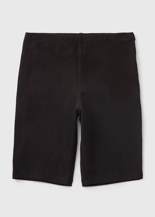 Girls Black Cycle Shorts (7-15yrs) - 8 Yrs Image 1