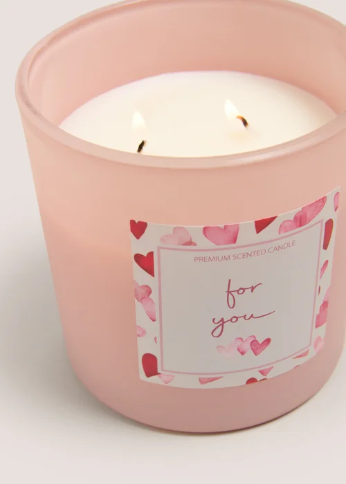 Pink Valentines Candle Image 2