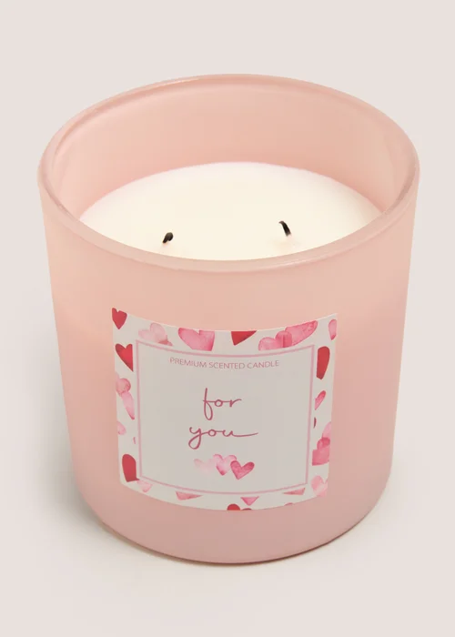Pink Valentines Candle Image 1