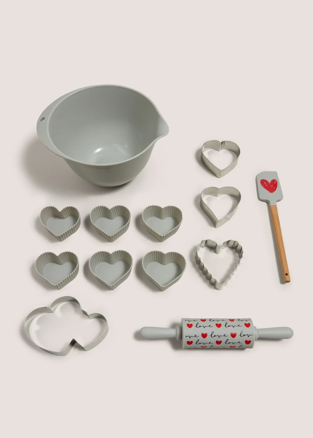 Grey Valentines Baking Set Image 1