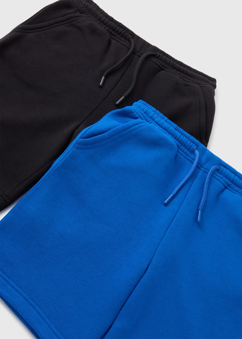 2 Pack Boys Blue & Black Jogger Shorts (7-15yrs) - 8 Yrs Image 2