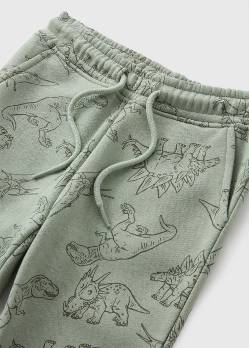 Boys Khaki Dino Print Jogging Bottoms (1-7yrs) - 1 half year to 2 Image 2