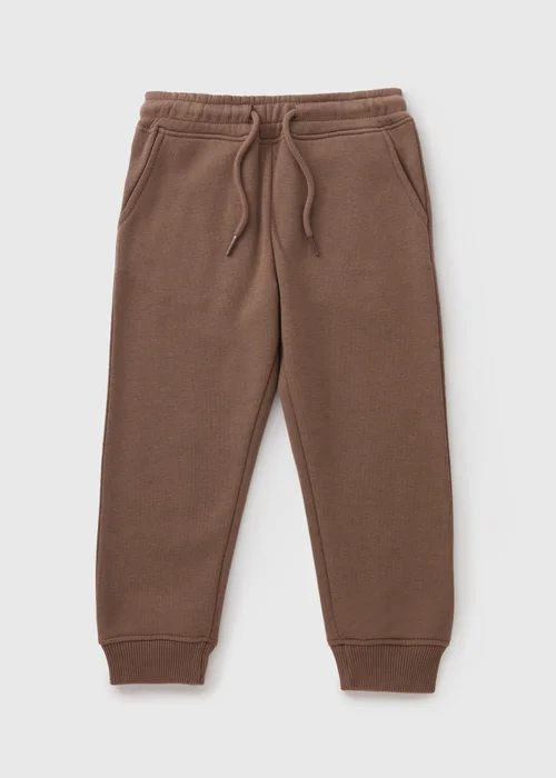 Boys Brown Plain Jogging Bottoms (1-7yrs) - 1 to 1 half years Image 1