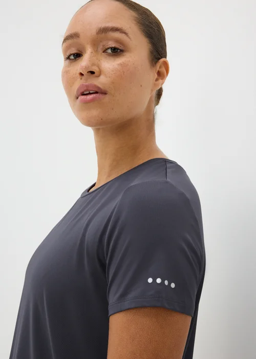 Souluxe Dark Grey Longline T-Shirt - S Image 3