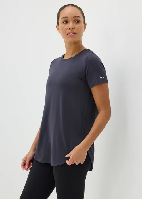 Souluxe Dark Grey Longline T-Shirt - S Image 1