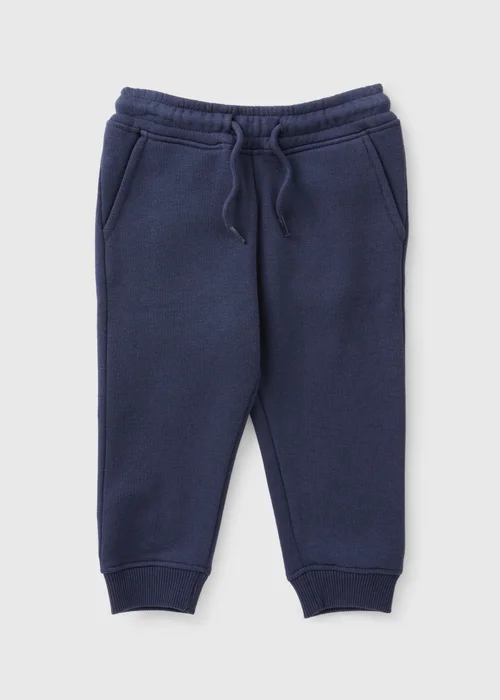Boys Navy Plain Jogging Bottoms (1-7yrs) - 1 half year to 2 Image 1