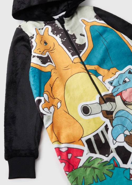 Pokemon Boys Black Onesie (7-13yrs) - Age 7 Years Image 2