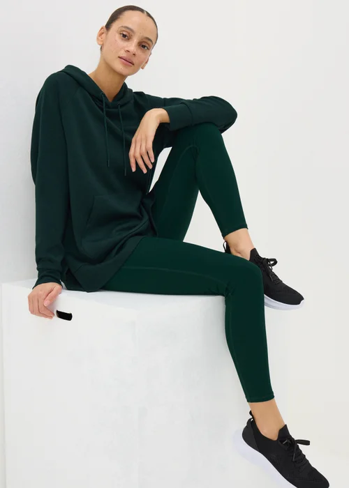 Souluxe Dark Green Longline Hoodie - S Image 3