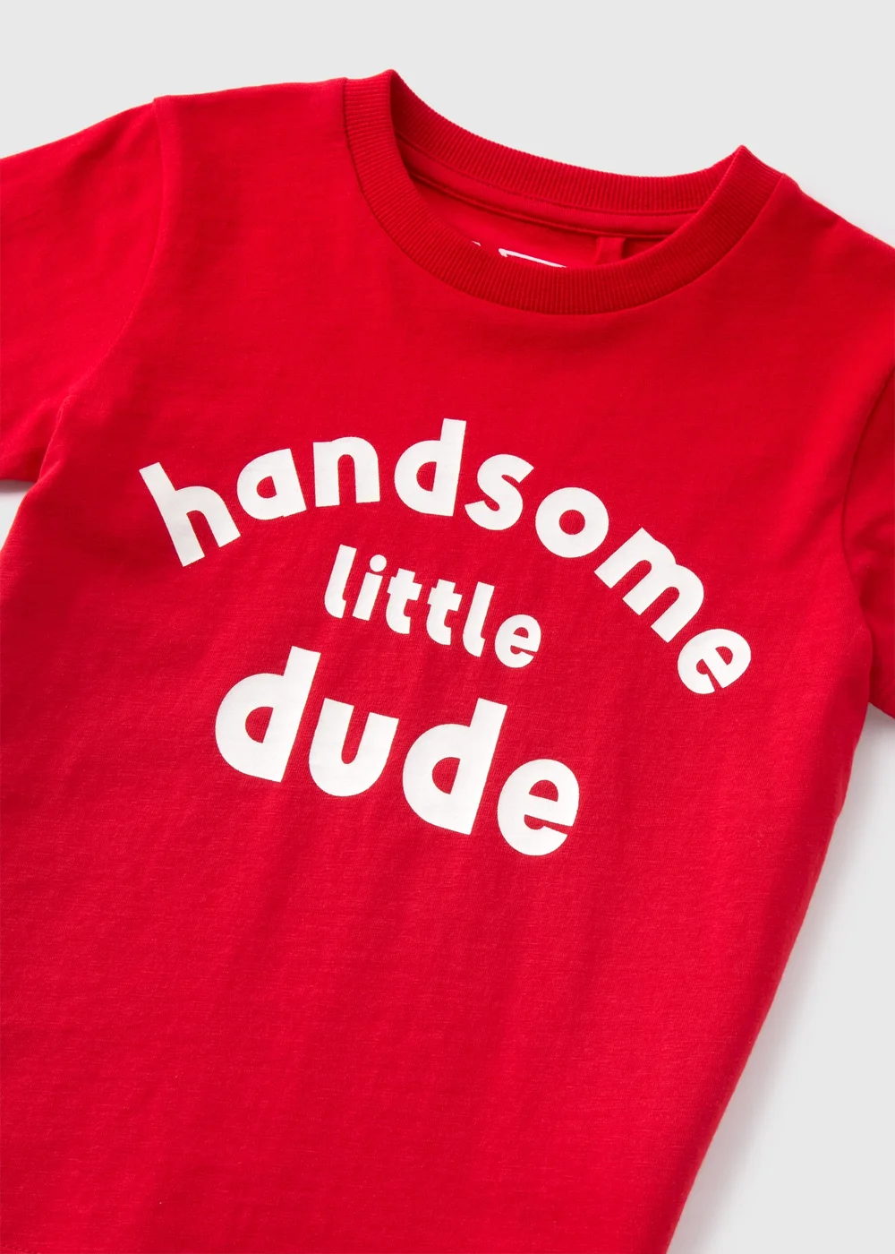 Boys Red Handsome Little Dude T-Shirt (1-7yrs) - 1-1.5 Yrs Image 2