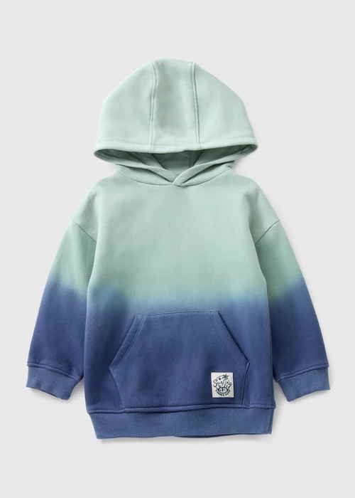 Boys Green Ombre Tie Dye Hoodie (1-7yrs) - 1-1.5 Yrs Image 1