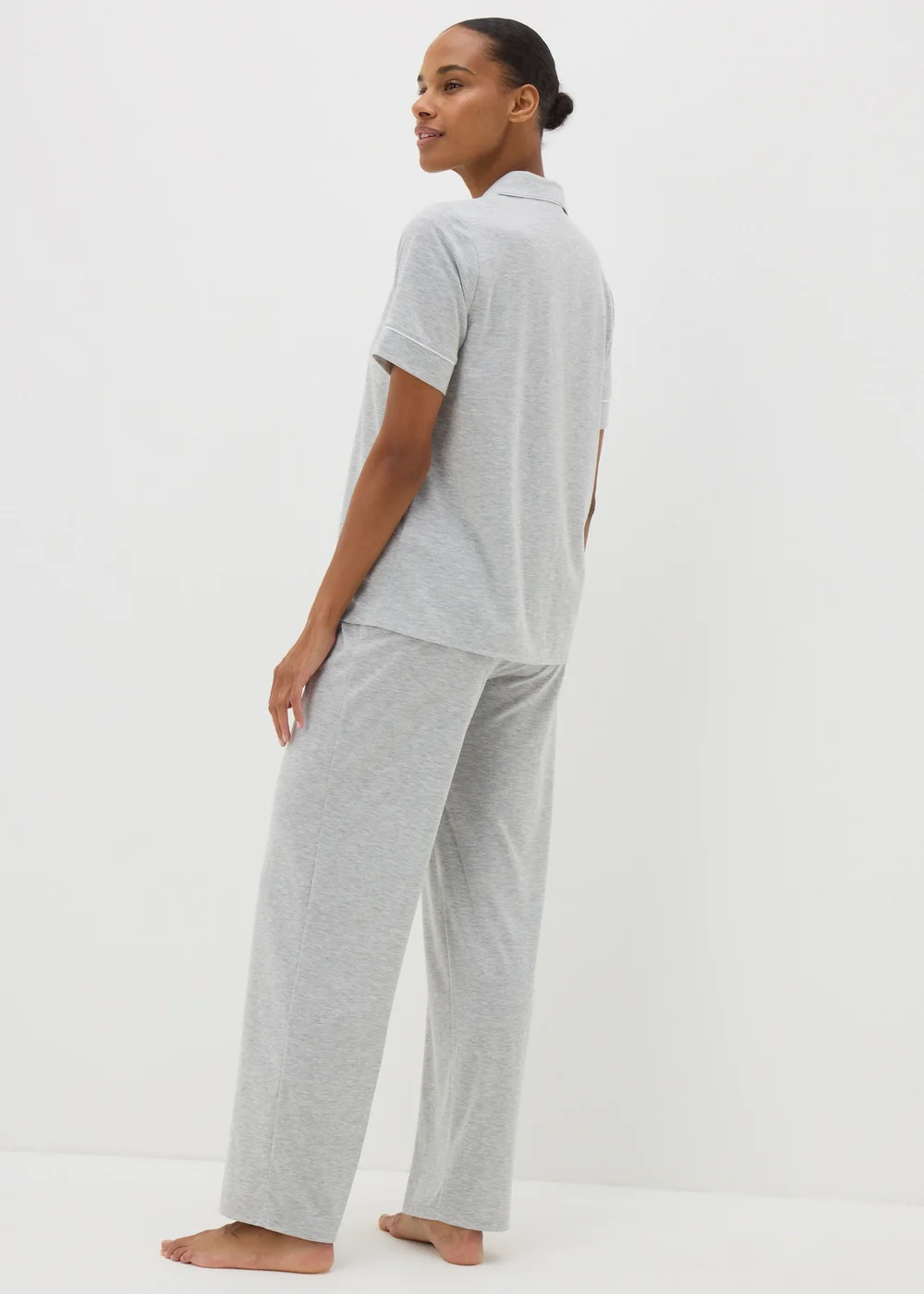 Grey Button Up Pyjama Set - Extra small Image 2