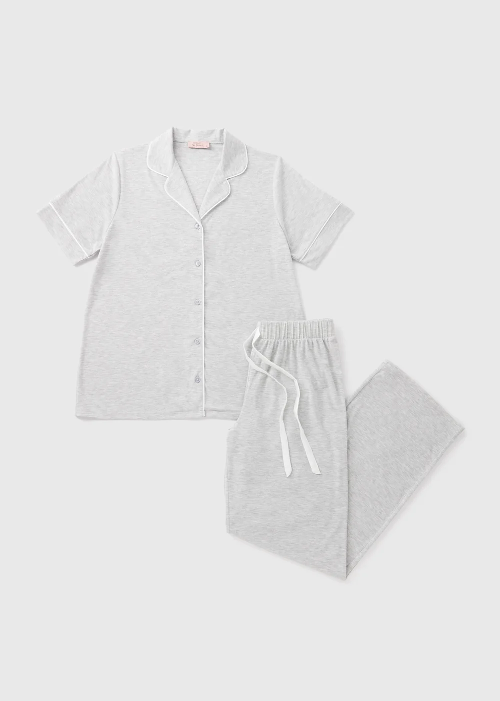 Grey Button Up Pyjama Set - Extra small Image 3