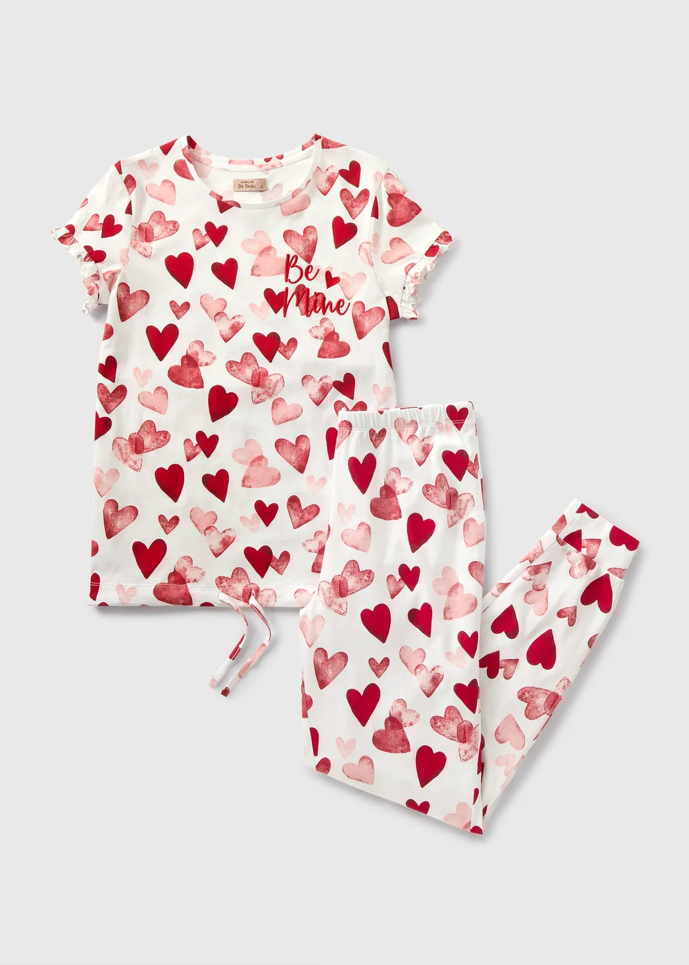 Cream Be Mine Frill Sleeve Pyjama Set - Extra small Image 2