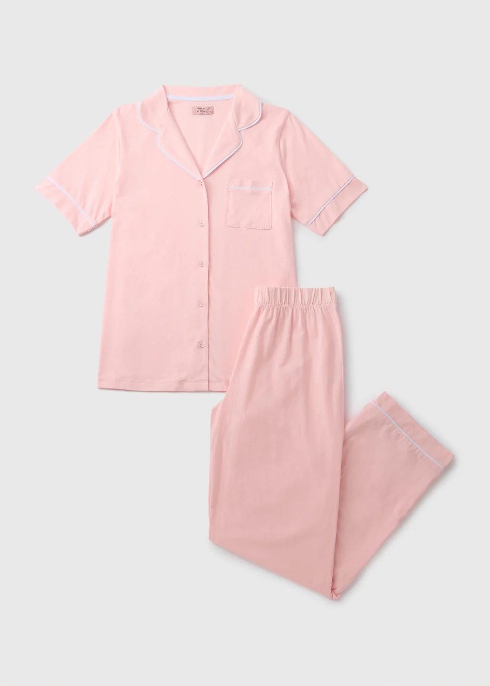 Pink Button Up Cotton Pyjama Set - Extra small Image 3