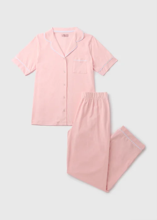 Pink Button Up Cotton Pyjama Set - Extra small Image 3