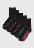 5 Pack Black Chevron Socks - One Size Image 1