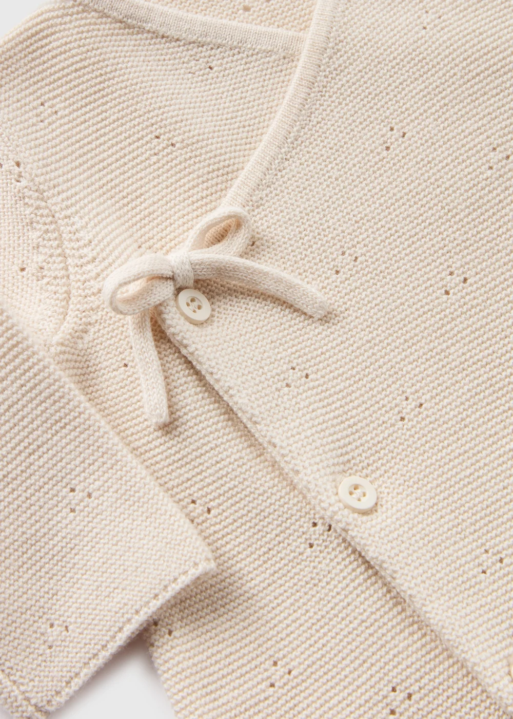 Baby Cream Knitted Wrap Sleepsuit (Newborn-12mths) - Age 0 - 3 Months Image 2