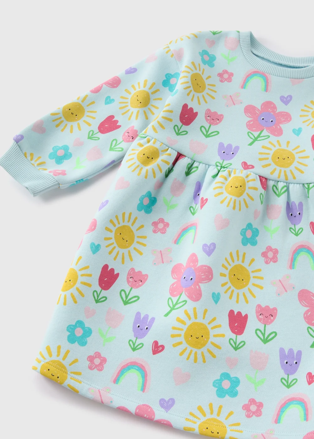 Girls Blue Spring Print Sweater Dress (1-7yrs) - 1 half year to 2 Image 2