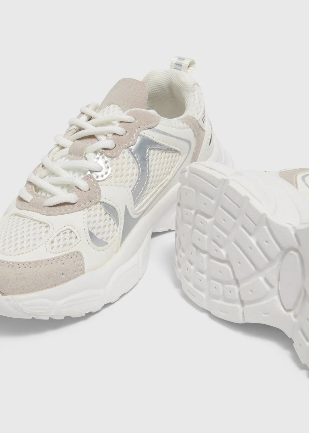 Girls White Chunky Trainers (Younger 10-Older 5) - 1 Image 2