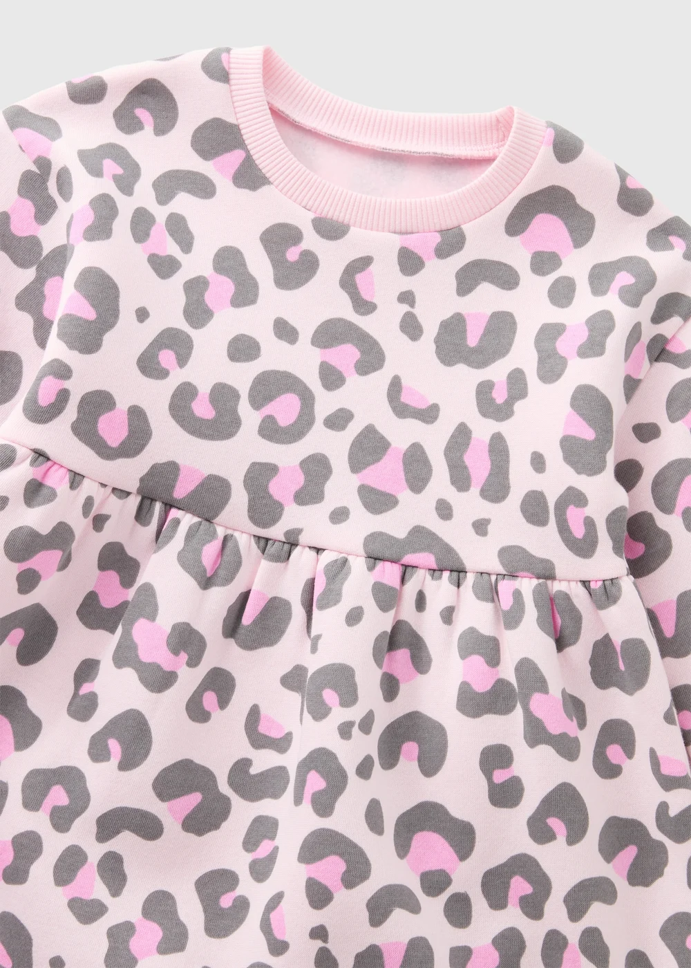 Girls Pink Leopard Sweater Dress (1-7yrs) - 1 half year to 2 Image 2