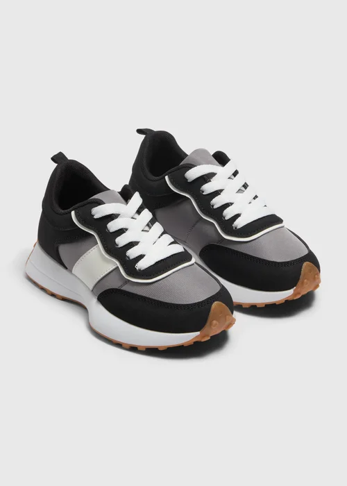 Kids Black Jogger Trainers (Younger 12-Older 6) - Size 1 Image 1