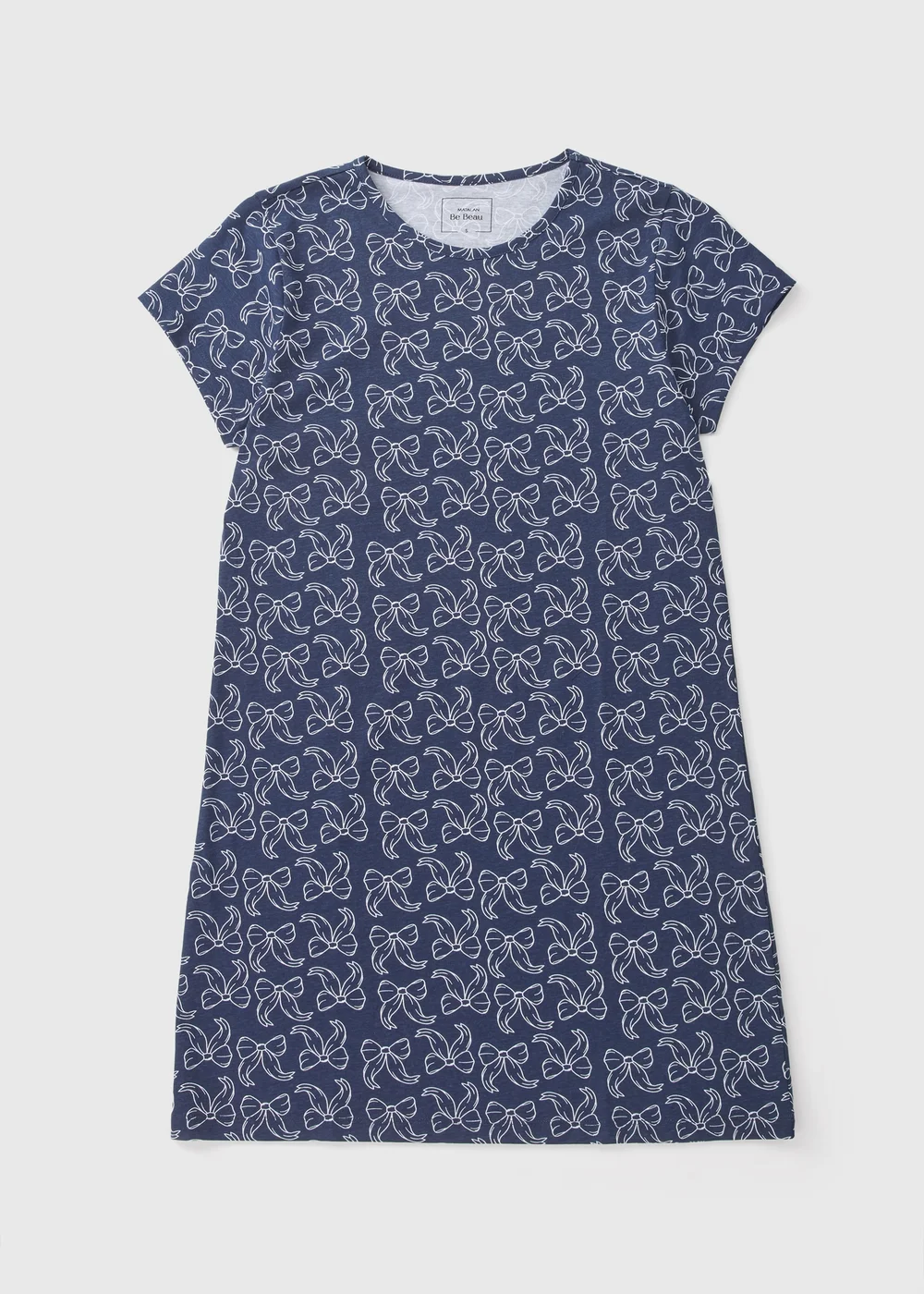 Navy Bow Print Nightie - Extra small Image 3