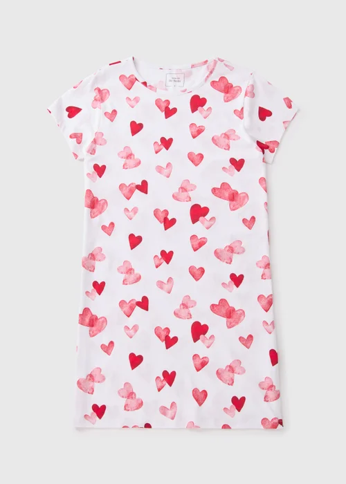 Cream Hearts T-Shirt Nightie - Extra small Image 3