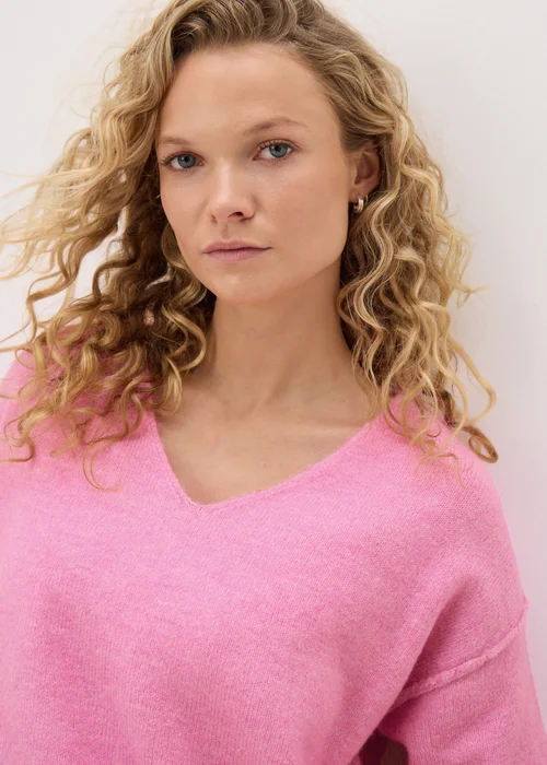 Papaya Petite Pink V-Neck Knitted Jumper - Extra small Image 2