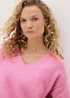 Papaya Petite Pink V-Neck Knitted Jumper - Extra small Image 2