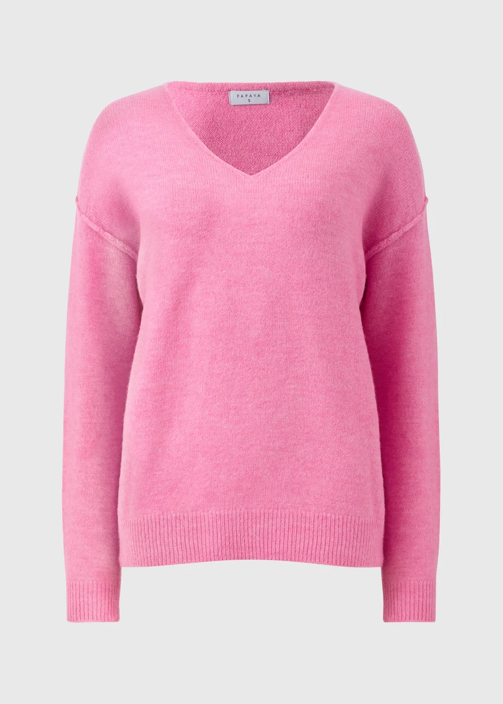 Papaya Petite Pink V-Neck Knitted Jumper - Extra small Image 4