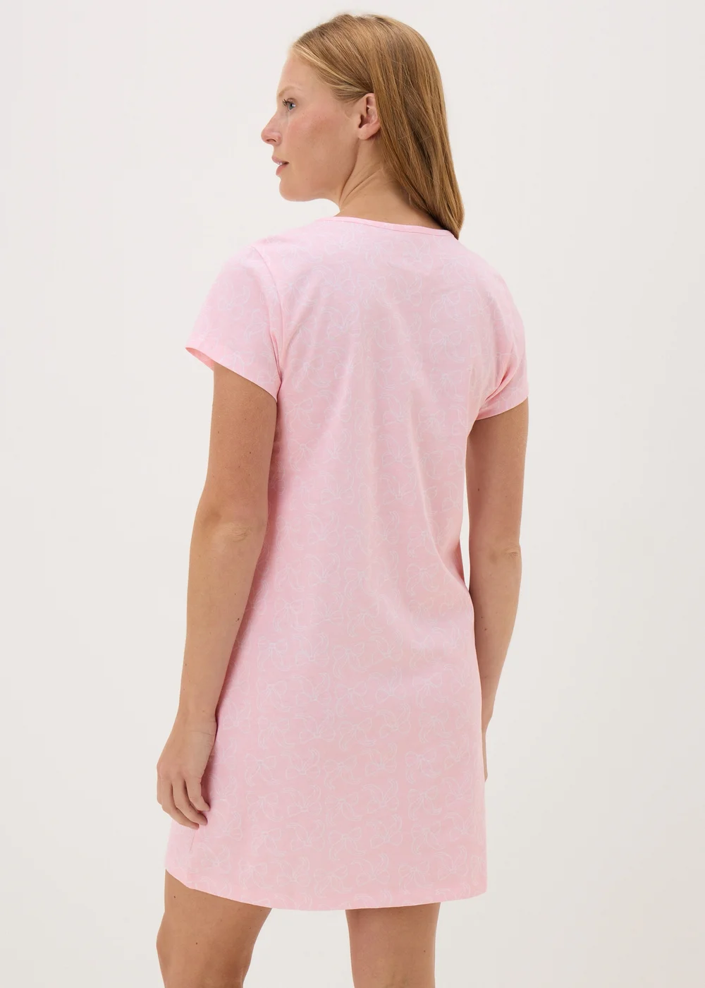 Pink Bow Print Nightie - Extra small Image 2