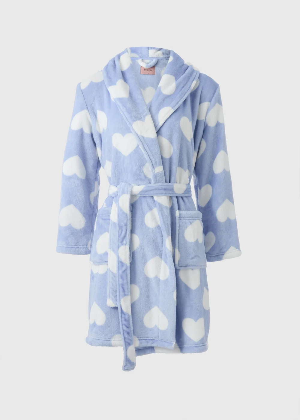 Blue Heart Fleece Dressing Gown - Extra small Image 3
