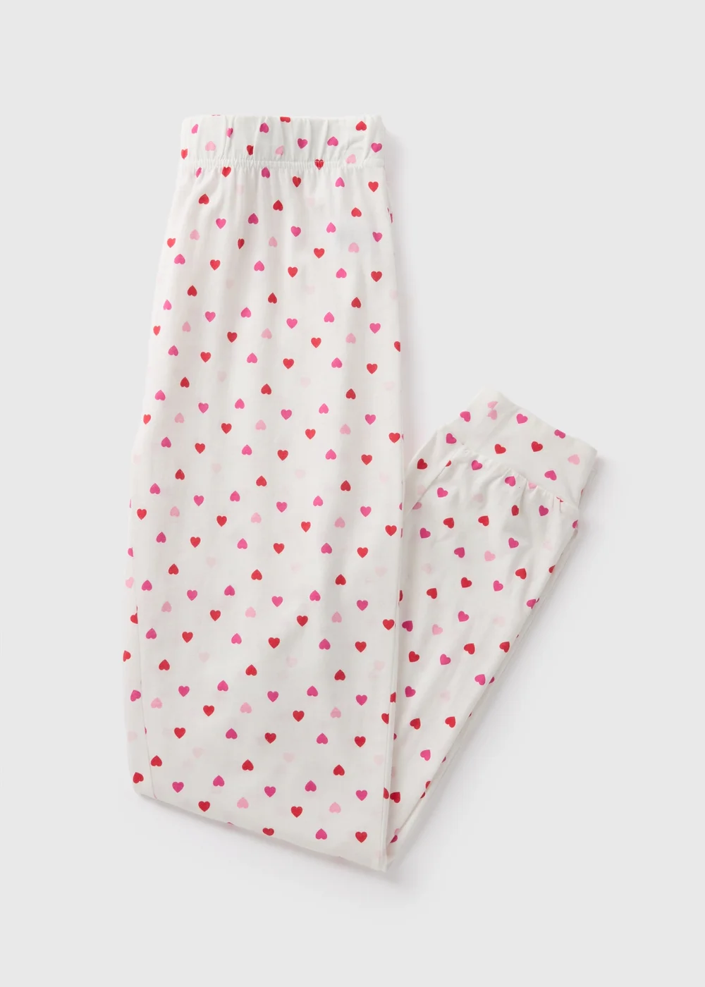 Cream Heart Print Pyjama Bottoms - Small Image 3