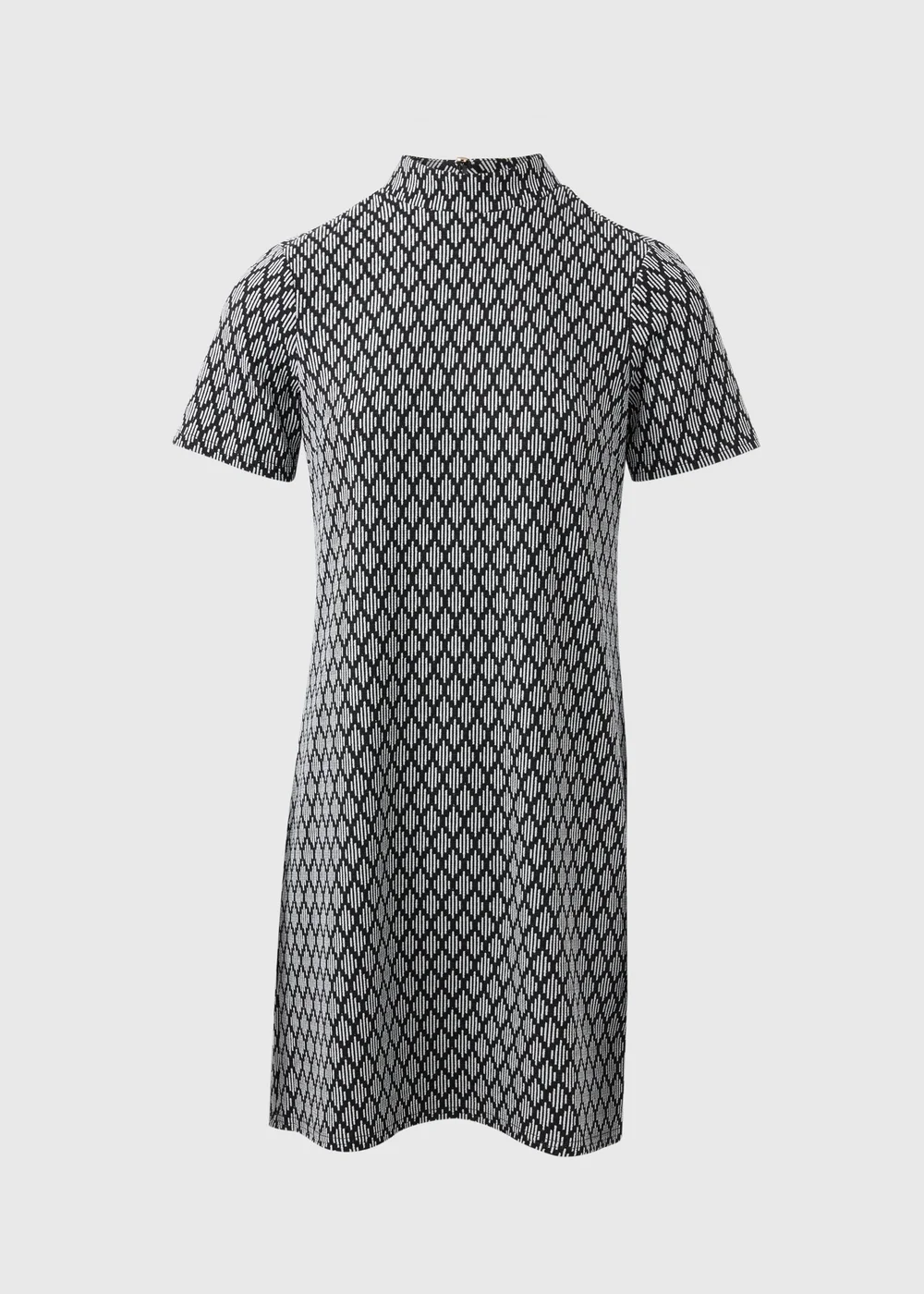 Et Vous Black Diamond High Neck Mini Shift Dress - 8 Image 4