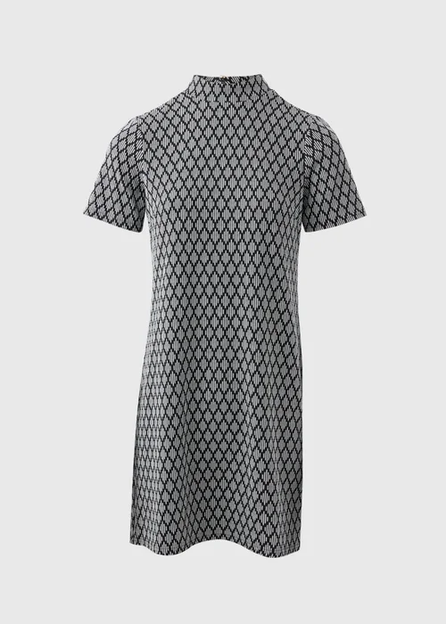 Et Vous Black Diamond High Neck Mini Shift Dress - 8 Image 4