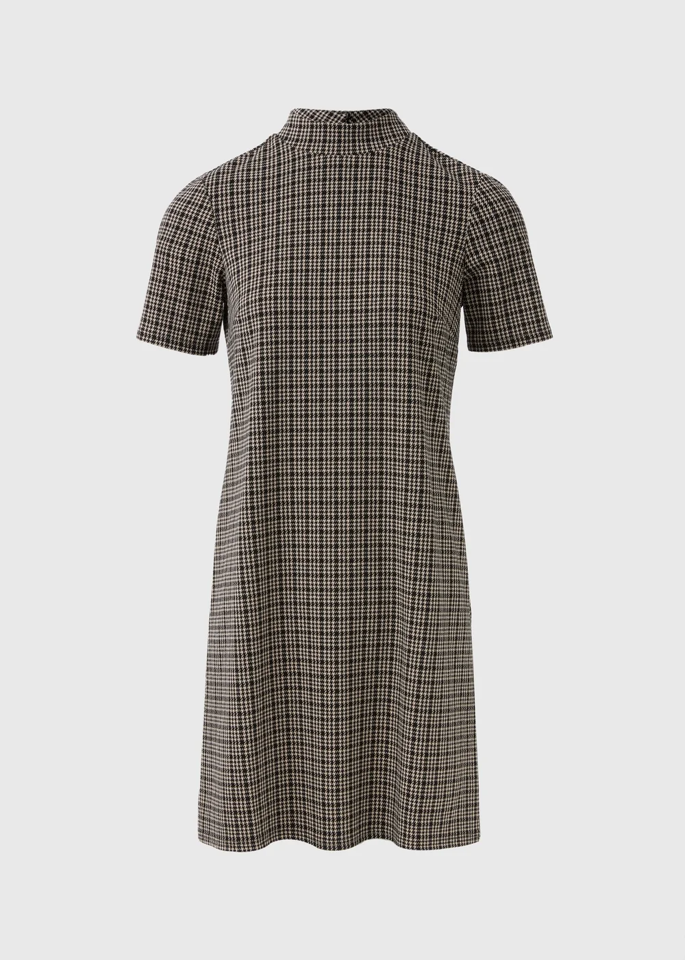 Et Vous Black Check High Neck Mini Shift Dress - 8 Image 4