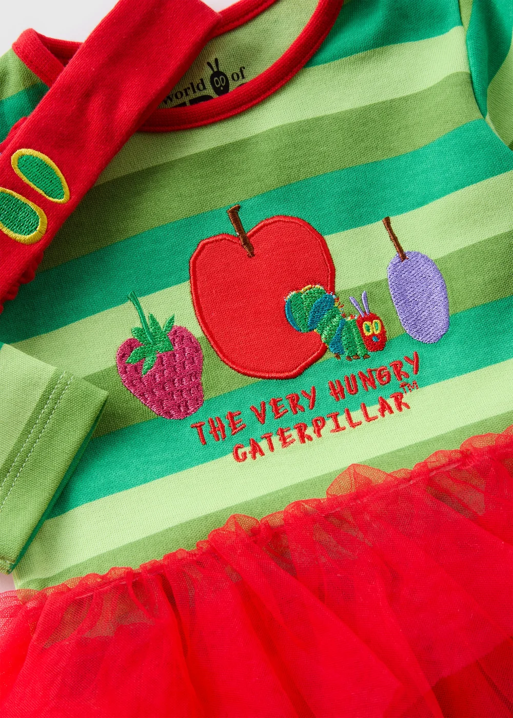 Hungry Caterpillar Baby Green Bodysuit Tutu & Tights Set (Newborn-18mths) - 0-3 months Image 2