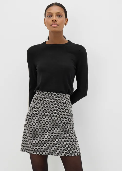 Et Vous Black Diamond Ponte Mini Skirt - 8 Image 1