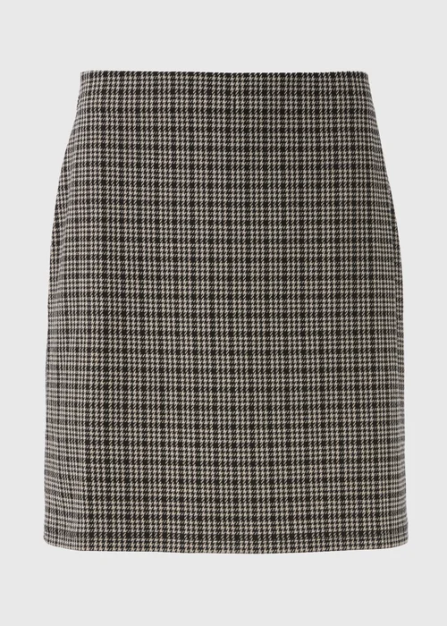 Et Vous Black Check Ponte Mini Skirt - Size 8 Image 3