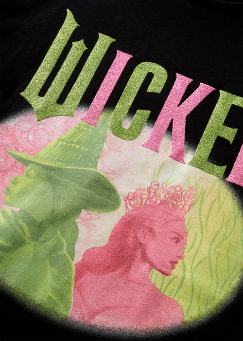 Wicked Black Kids Elphaba & Glinda T-Shirt (7-13yrs) - 7 Yrs Image 2