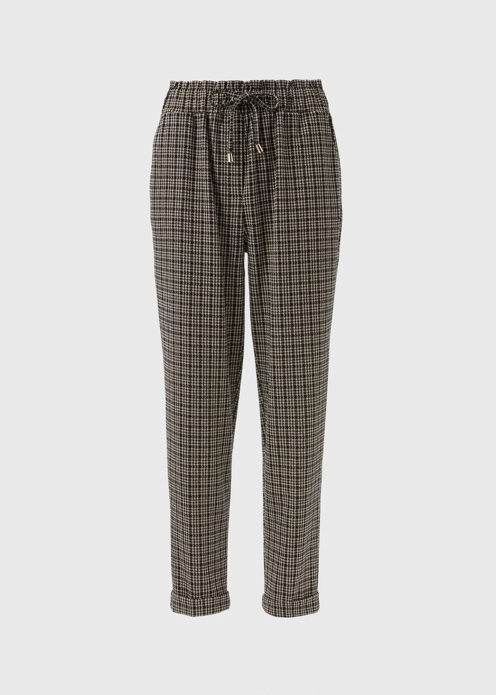 Et Vous Black Check Ponte Trousers - 8 Image 4
