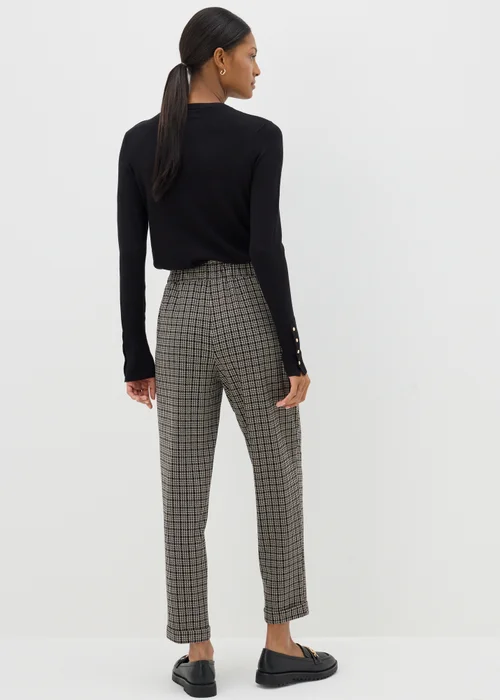 Et Vous Black Check Ponte Trousers - 8 Image 3