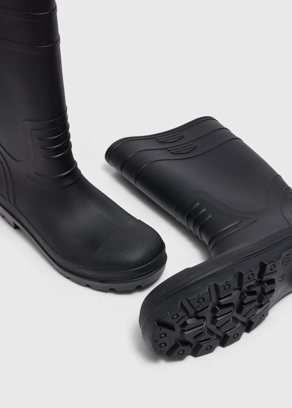 Black Long Length Wellies - Size 8 Image 2