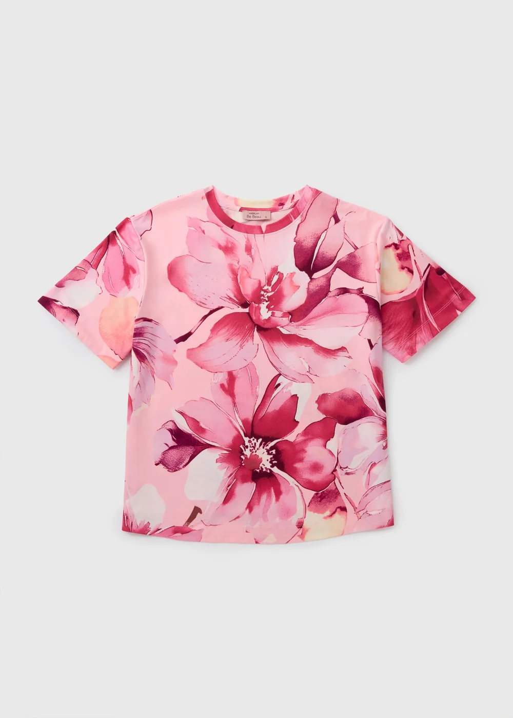 Pink Floral Soft Touch Pyjama T-Shirt - Extra small Image 3