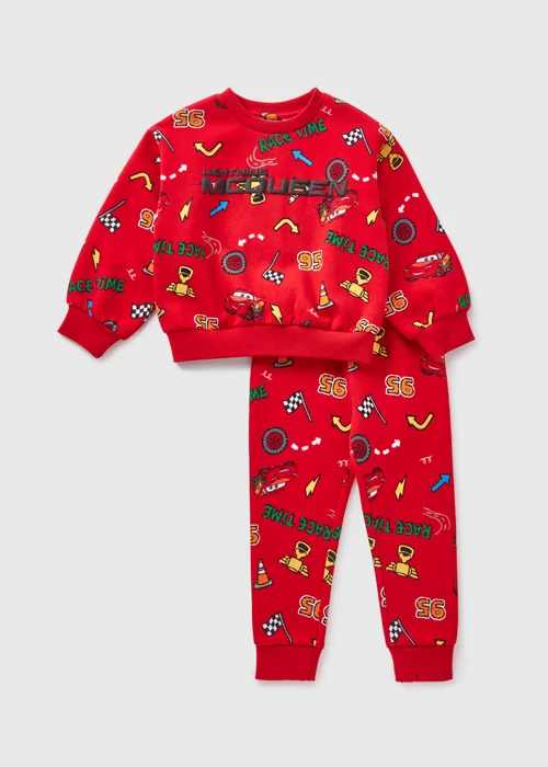 Cars Red Lightning McQueen Sweatshirt & Jogging Bottom Set (1-7yrs) - 1-1.5 Yrs Image 1